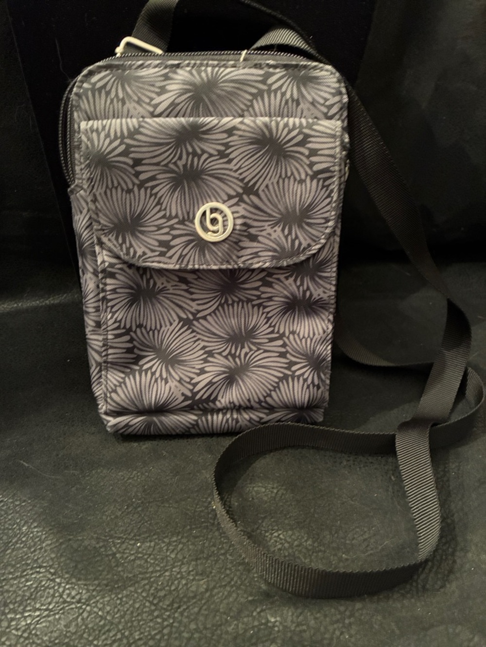 Gray Floral Crossbody Bag by Baggalini